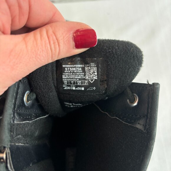 Sperry Women's 9.5 Charcoal Saltwater Wool Plaid Waterproof Duck Boots - Picture 2 of 13